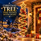 🎀✨Giant Lighted Christmas Bow Hanging Decoration