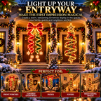🎀✨Giant Lighted Christmas Bow Hanging Decoration