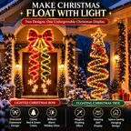 🎀✨Giant Lighted Christmas Bow Hanging Decoration
