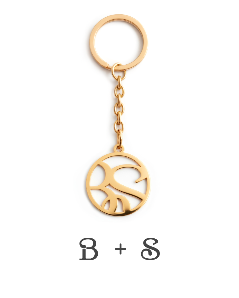 Intertwined Initials Keychain