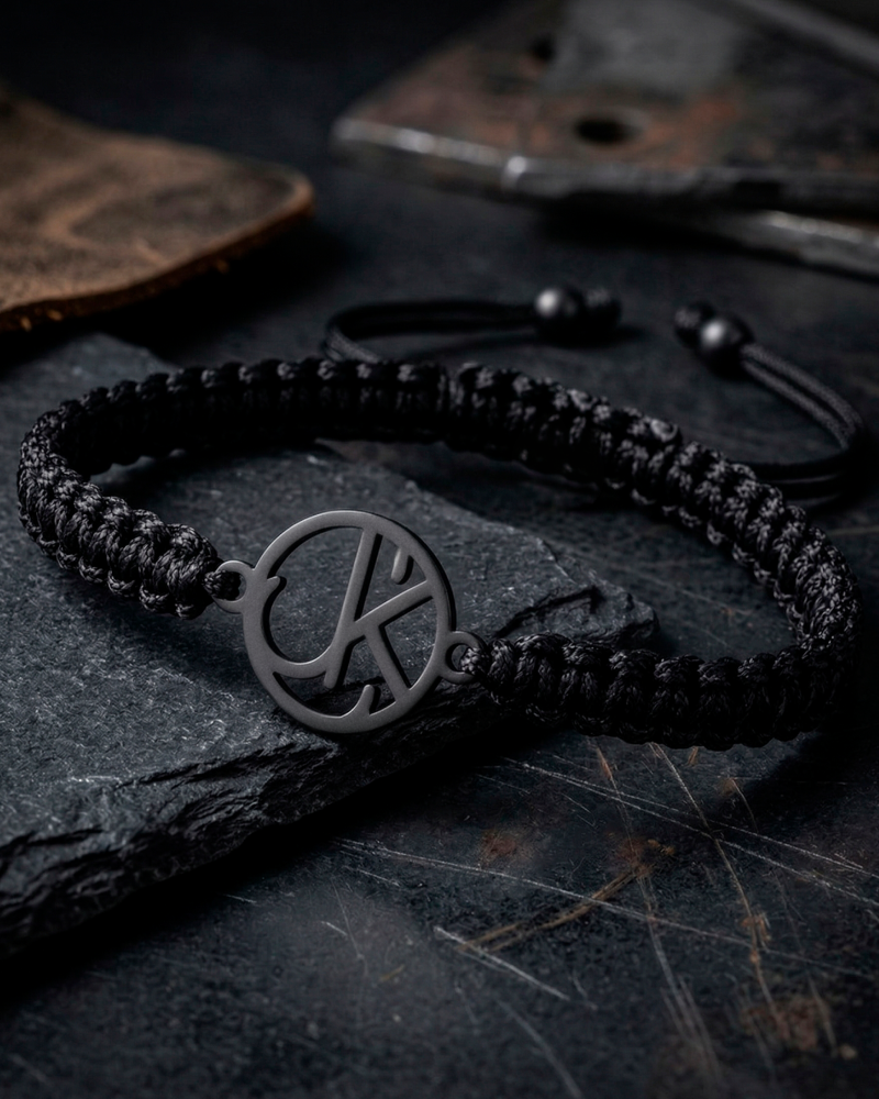 Mens Braided Cord Monogram Bracelet | Re-Order Same Design