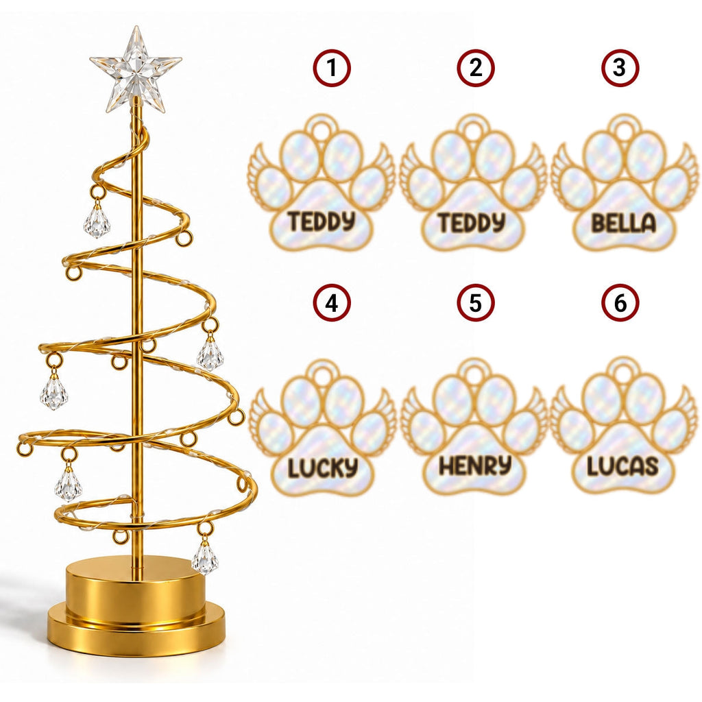 Custom Family & Pet Christmas Tree Light, Family Christmas Decor • In Loving Memory Tree - Personalized LED Tree Lights