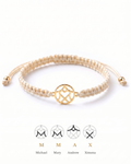 Womens Braided Cord Monogram Bracelet