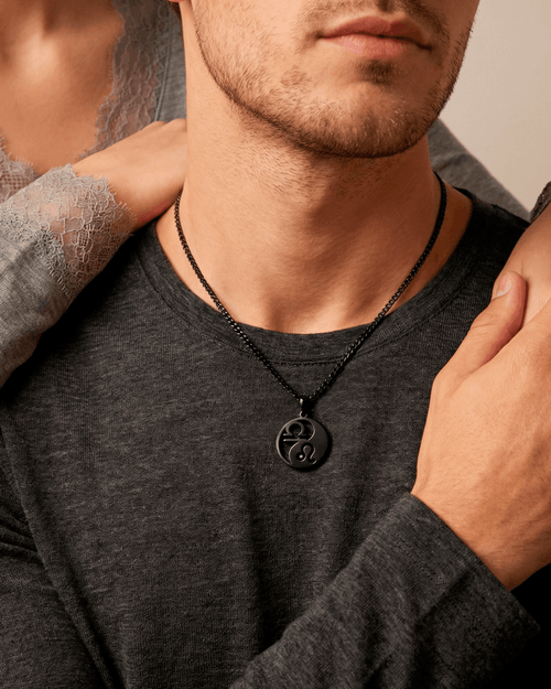 For Him | Double Zodiac Necklace | Custom Yin & Yang